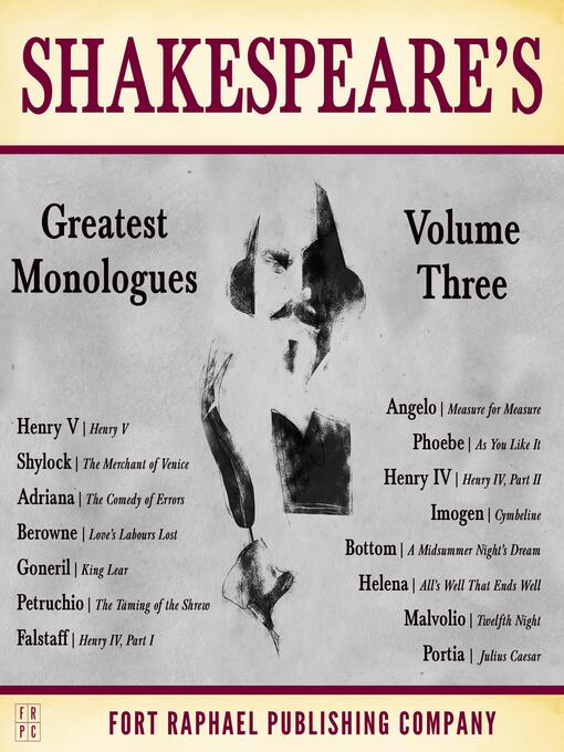 Title details for Shakespeare's Greatest Monologues by William Shakespeare - Wait list